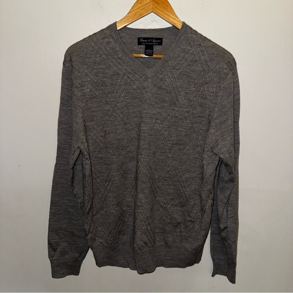 Davis & Squire Extra Fine Italian Merino Wool Sweater Men’s Size Medium